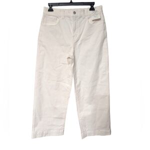 Madewell Women's Perfect Vintage Wide Leg White Crop Jeans Size 29P